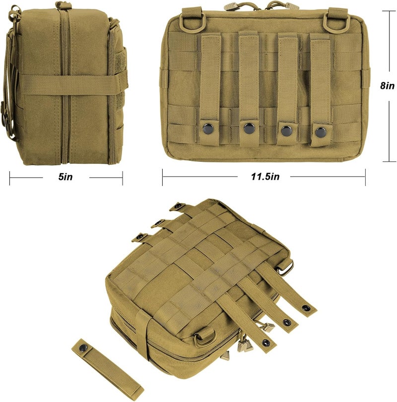 Jueachy Tactical Molle Pouch Large Admin Bag Utility Tool Pouches Molle Attachment EDC Pouches Expandable Molle Accessories Organizer Medical Pocket U.S.A Patch Included - Image 4